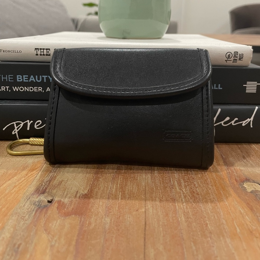 Vintage Coach Black Multifunction Wallet